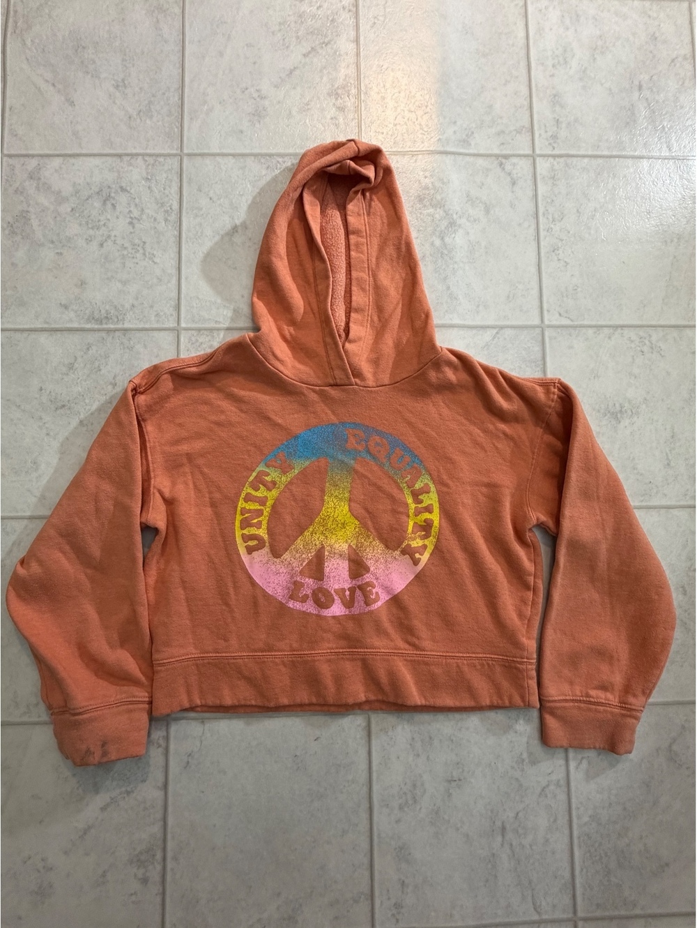 Old Navy orange cropped hoodie